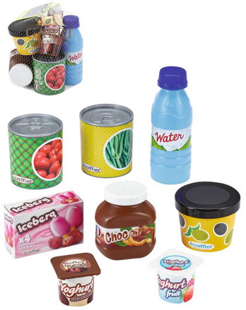 ECOIFFIER Baby potraviny plastové makety set 8ks v síťce