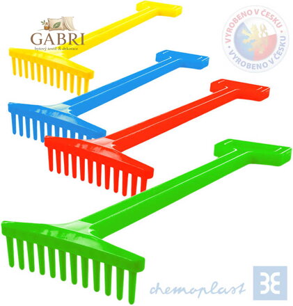 CHEMOPLAST Hrábě (hrabičky) velké na písek plastové 4 barvy