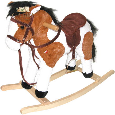 Kůň (koník) houpací plyšový na baterie se zvukem