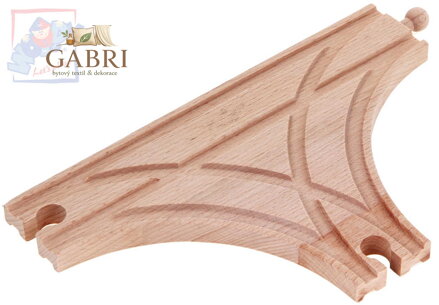 WOODY DŘEVO Kolej výhybka T doplněk k vláčkodráze *DŘEVĚNÉ HRAČKY*