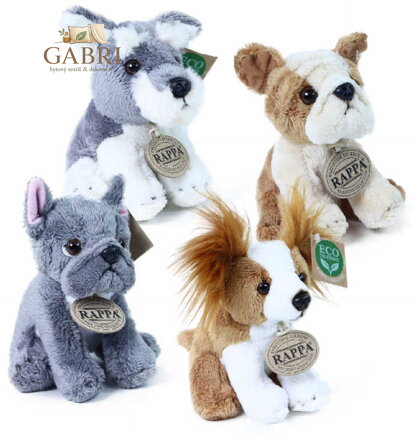 PLYŠ Pes sedící 14cm Eco-Friendly 4 druhy *PLYŠOVÉ HRAČKY*