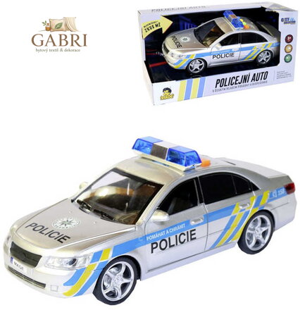 Auto osobní česká policie 24cm s hlasem posádky na baterie CZ Světlo Zvuk