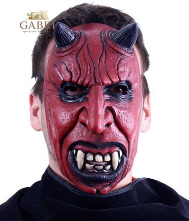 KARNEVAL Maska čert latex KARNEVALOVÝ DOPLNĚK