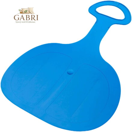 PLASTKON Klouzák Pinguin modrý dětská sáňkovací lopata na sníh plast