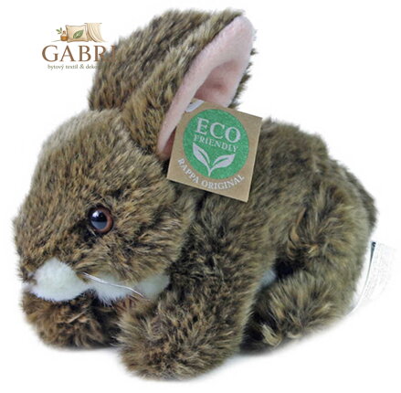 PLYŠ Králík hnědý ležící 17cm Eco-Friendly *PLYŠOVÉ HRAČKY*
