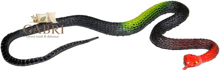 Zvířátko had gumový barevný 40cm