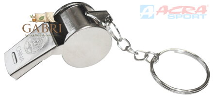 ACRA Píšťalka kovová střední 4,5cm sportovní s kuličkou