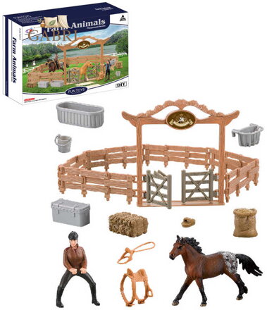 Moje malá frama ohrada pro koně herní set koník s figurkou a doplňky plast
