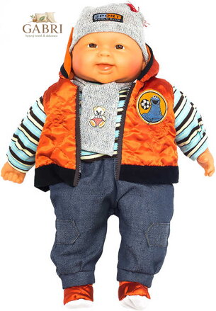 Panenka miminko velké kluk 55cm měkké tělíčko zimní obleček