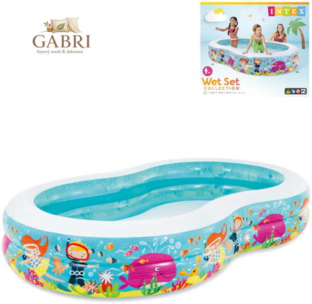 INTEX Bazén nafukovací dětský rajská laguna 262x160x46cm ovál 56490