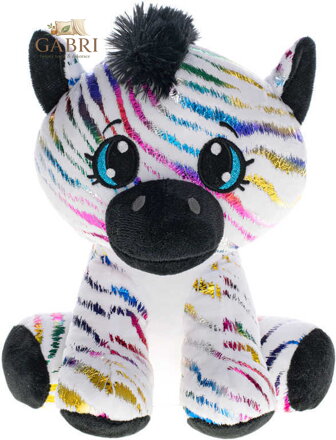 PLYŠ Zebra Star Sparkle 16cm duhová třpytivá *PLYŠOVÉ HRAČKY*