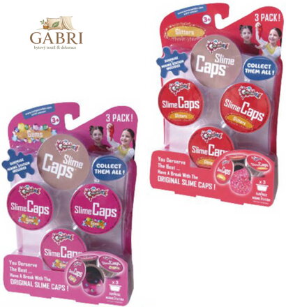 Sliz v kapsli set 3ks s doplňky různé barvy na kartě