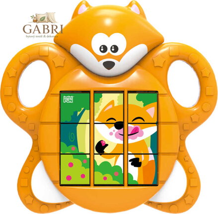 Baby skládačka liška přesouvací puzzle 3v1 na baterie Zvuk pro miminko