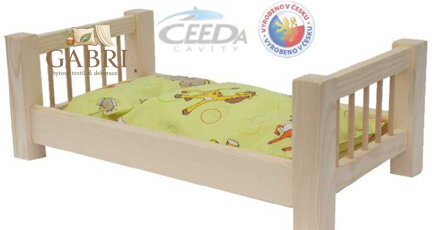 CEEDA DŘEVO Postýlka velká pro panenku *DŘEVĚNÉ HRAČKY*