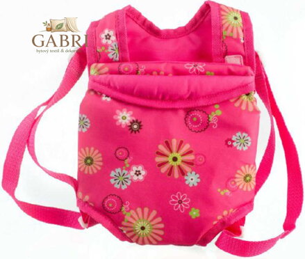 Nosítko pro panenky klokaní kapsa 29x20cm s popruhy v sáčku
