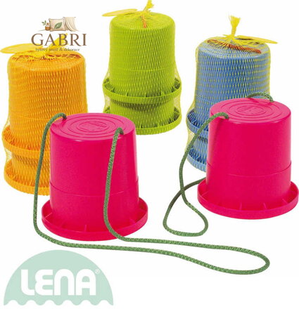 LENA Chůdy dětské barevné plastové 1 pár v síťce 4 barvy 61410