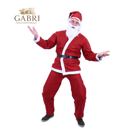 KARNEVAL Šaty oblek Santa Claus - bez vousů pro dospělé