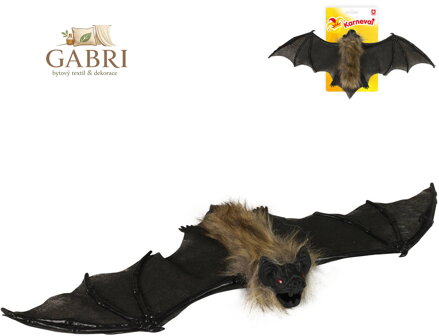 Netopýr zvířátko 40cm Halloween dekorace