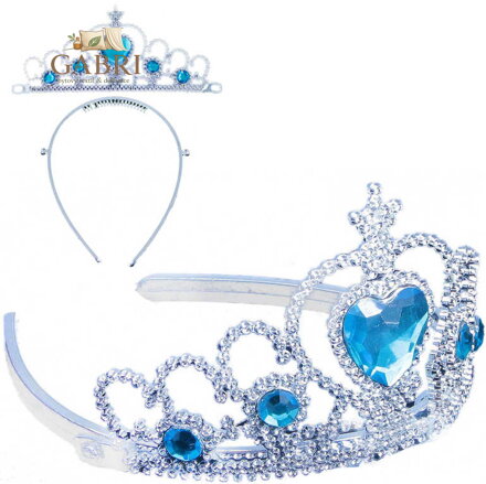 KARNEVAL Korunka zimní princezna s kamínky plast *KARNEVALOVÝ DOPLNĚK*