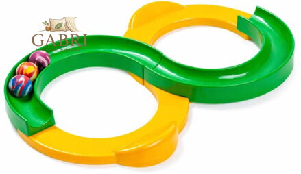 NERCO Hra Nekonečná osmička balanční dráha s kuličkou zeleno-žlutá