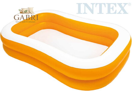 INTEX Bazén nafukovací rodinný 229x147cm oranžový na vodu 57181