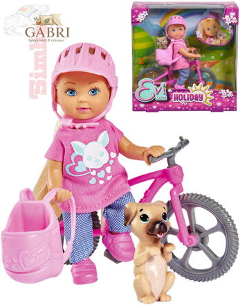 SIMBA Panenka Evička 12cm set s kolem a doplňky v krabici Evi Love