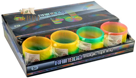 Pružina zábavná 8cm magická spirála duhová plast