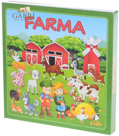 Soubor her Farma 3v1 Černý Petr/Pexeso/Domino *SPOLEČENSKÉ HRY*