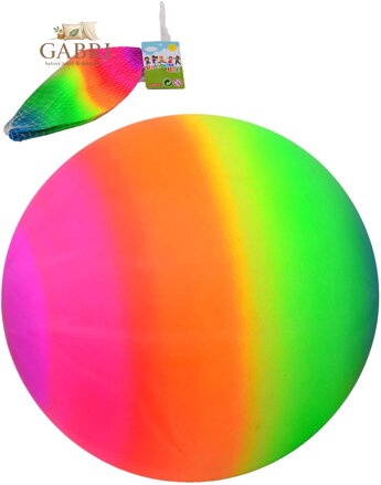Míč duhový nafukovací gumový balónek 20cm v síťce