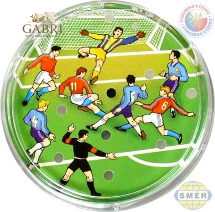SMĚR Hra Fotbal 9cm kuličkový hlavolam bludiště plast