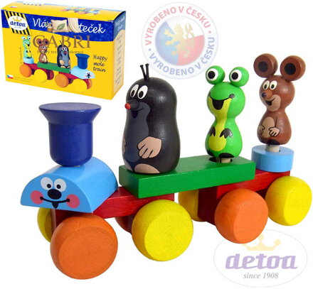 DETOA Vláček Krteček  * DŘEVĚNÉ HRAČKY *
