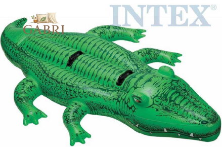 INTEX Krokodýl nafukovací 203x114cm vozítko do vody s úchyty 58562