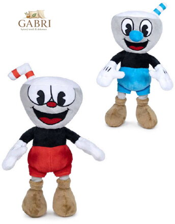 PLYŠ Cuphead a Mugman 25cm postavička 2 druhy *PLYŠOVÉ HRAČKY*
