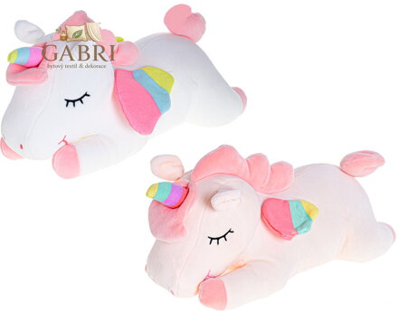 PLYŠ Baby jednorožec 35cm ležící duhový 2 barvy *PLYŠOVÉ HRAČKY*