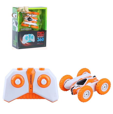 RC Auto kaskadérské mini na vysílačku oranžové přetáčení 360 stupnů
