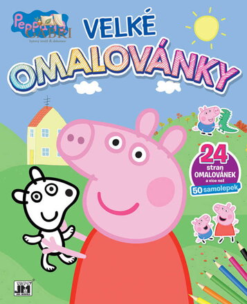 JIRI MODELS Omalovánky velké se samolepkami Peppa Pig