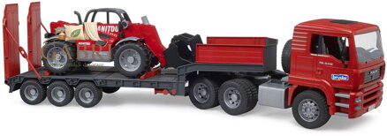 BRUDER 02772 Auto MAN TGA tahač s přívěsem + manipulátor Manitou MT633