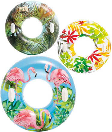 INTEX Kruh plavací se 2 madly 97cm nafukovací kolo do vody 3 druhy 58263