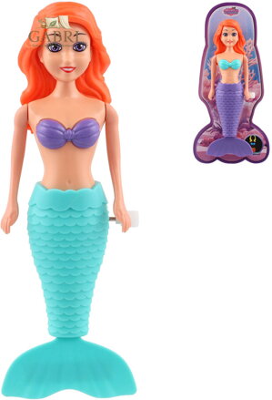 Mořská panna plave na natažení na klíček do vody svítí ve tmě 2 barvy