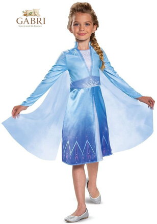 KARNEVAL Šaty Elsa Frozen vel. XS (94-109cm) 3-4 let KOSTÝM