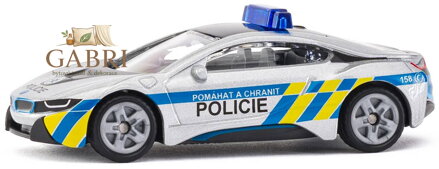 SIKU Auto česká Policie BMW i8 LCI policejní vůz model kov CZ 1558