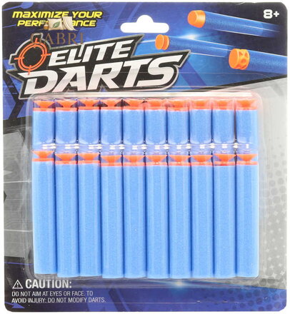 Náboje pěnové náhradní s přísavkou set 20ks modré na kartě