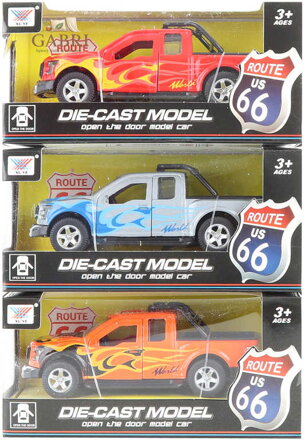 Auto Jeep 12cm model kovový zpětný chod 3 barvy v krabici