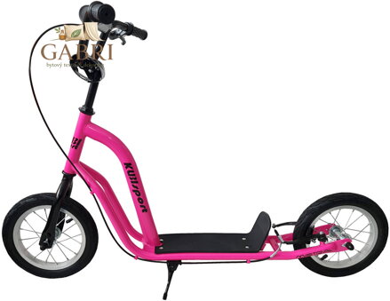 KUBISPORT Koloběžka dětská Mistral 12" růžová nafukovací kola