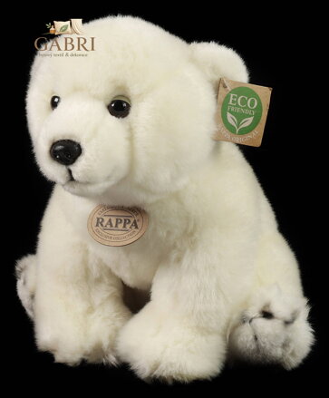 PLYŠ Lední medvěd bílý 28cm sedící Eco-Friendly *PLYŠOVÉ HRAČKY*