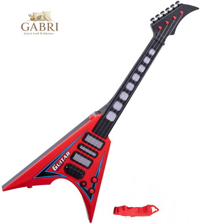 Kytara rocková elektrická 58cm na baterie Světlo Zvuk *HUDEBNÍ NÁSTROJE*