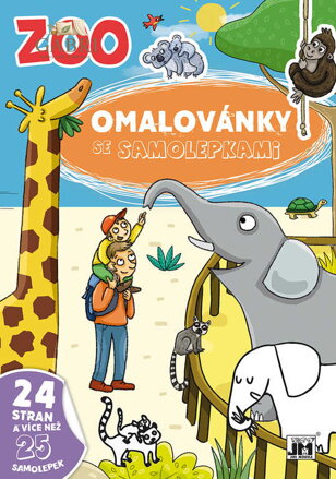 JIRI MODELS Omalovánky se samolepkami A4+ ZOO Zvířátka