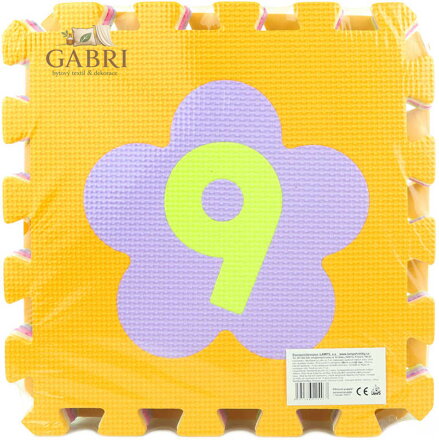 Měkké bloky Čísla 9ks pěnový koberec baby vkládací puzzle podložka na zem