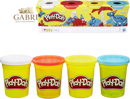 HASBRO PLAY-DOH Modelína sada 4 kelímky  448g dinosauři