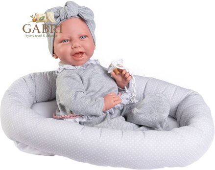 ANTONIO JUAN Panenka miminko holčička Carla 42cm realistická vinyl/textil